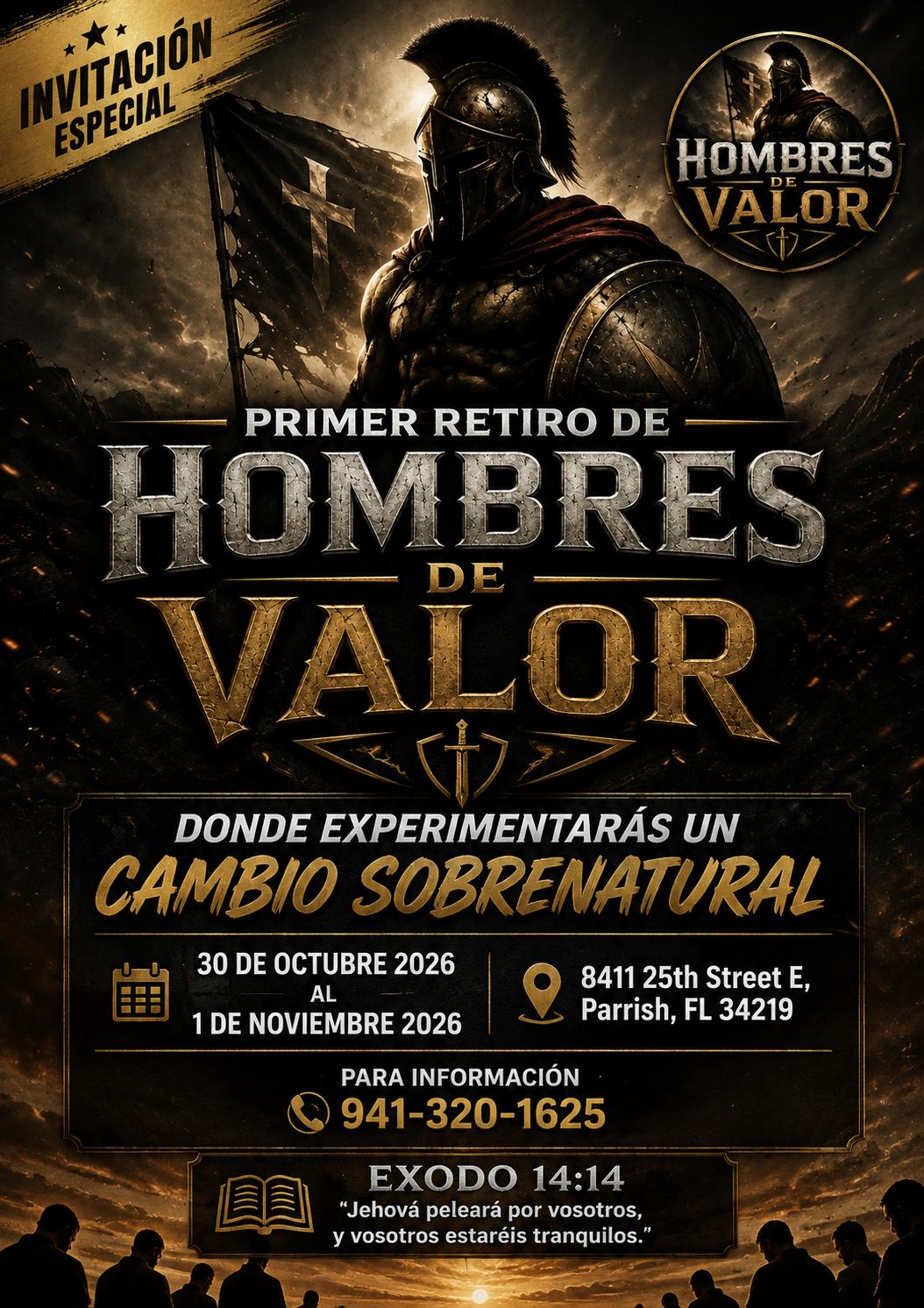 Invitación al Primer Retiro Hombres de Valor